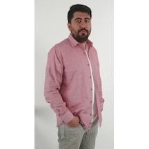 Tousus Regular Fit Pitikareli Vual Erkek Gömlek Kls-4012-tss Kırmızı