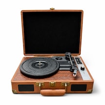 Ultratekno Mzl-p01 Bluetooth Plak Çalar, 3 Hız 33/45/78 Rpm , Usb/sd/aux/rca/kulaklık Destekli, Dahili Hoparlörlü Taşınabilir Retro Valiz Pikap 1 Adet