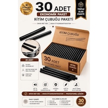 Midex Örf-bt-25bk-15x Siyah Ritim Çubuğu Örf Aletleri Seti 25 Cm Karbon Fiber Toptan Paket 15 Çift Tek Renk