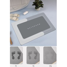 Buççin Online Mağaza Banyo Paspası Kaymaz Tabanlı Su Emici Yapı 40x60cm Kare 1 Adet Kauçuk Orta 6 - 12 Mm Bej Çok Renkli