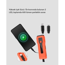 Lvsqvr Su Geçirmez Bisiklet Işığı 5000 Mah Powerbankli Ön Far