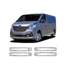 Renault Trafic 3 Uyumlu 2014-2024 Krom Kapı Kolu 4 Kapı Paslanmaz Çelik