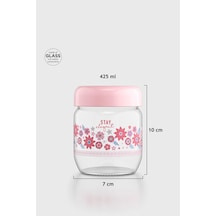 Renga Flora Desenli 425 Ml Cam Kavanoz 132078 Pudra Pudra