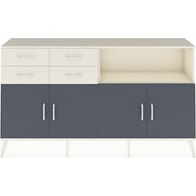 Arges Konsol 4 Raflı 4 Çekmeceli 4 Kapaklı 176x30x99 Aytaşı-antrasit/aytaşı Antrasıt/aytası - Aytası