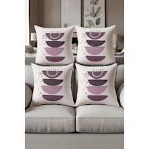 Dijital Baskılı Yumuşak Dokulu 4 Lü Kırlent Kılıfı Takımı 43x43 Cm Krl0077 Renkli