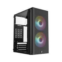 Frısby Fc-8970g 300w 2x Raınbow Fan Mını Tower Gaming Siyah Kasa