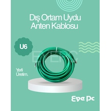 25 Metre Uydu Çanak Anten Kablosu 25 Mt Kalın Saçaklı Yerli Kaliteli Hazır Uçlu Tak Çalıştır U6