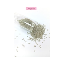 Dökme Cam Kum Boncuk 11/0 2 Mm - 20 Gram - Gümüş - Bnc022