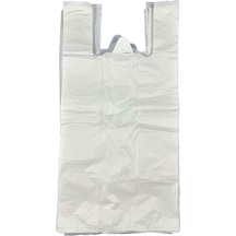 Kalın Beyaz Poşet Büyük Boy Hışır Atlet Poşet Market Manav Poşeti Çöp Poşeti 10 Kg