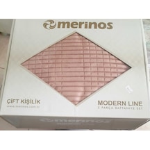 Modern Line 3 Parça Battaniye Seti Rose