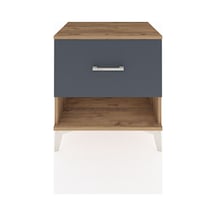 Hyperion Komodin Tek Çekmeceli 60x44x64 Çam-antrasit Atlas Çam