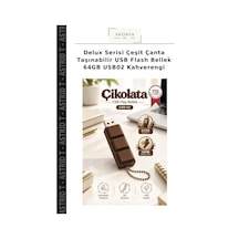 Delux Serisi Çeşit Çanta Taşınabilir Usb Flash Bellek 64gb Usb02 Kahverengi