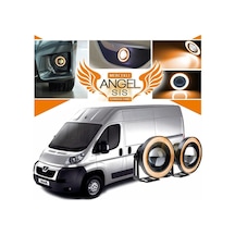 Peugeot Boxer Uyumlu, Universal Mercekli Led Angel Sis Farı, 76mm Turuncu Renk