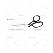 Jokey Kırtasiye Nikel Kaplı Siyah Saplı, 8"inç/20,32cm Vidalı Terzi Kumaş Kesim Makası