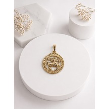 Melekcehobi Yay Burcu Kolye Ucu / Xuping 14k Gold Kaplama Astroloji Madalyon Kolye Ucu Altın Rengi