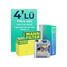 Mann Fiat Punto 1.4 Benzinli Filtre Bakım Seti Liqui Moly Motor Yağlı (2012-2017) 4 Lü -