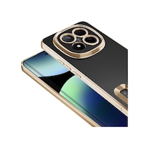 Xiaomi Redmi Note 14 Pro Plus Kılıf Kamera Lens Korumalı Logo Gösteren İnce Hafif Hesaplı Dünya Siyah
