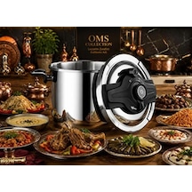 Oms 5106 Matik 12 Litre Siyah Düdüklü Tencere