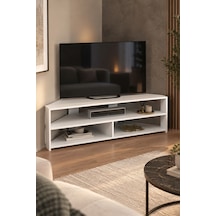Sulorahome Beyaz Köşe Tv Ünitesi 140 Cm