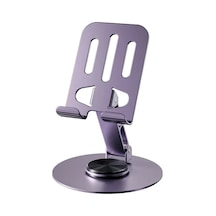 Willowhaven Mor Metal Telefon Ve Tablet Tutucu 360 Derece Döner Evrensel Uyumlu Mor