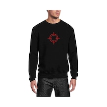Snippers Baskılı Siyah Erkek Örme Sweatshirt