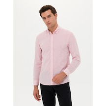 Cacharel Pembe Slim Fit Uzun Kollu Gömlek