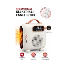 Exenar - Beyaz - 2000w Uzaktan Kumandalı Elektrikli Fanlı Isıtıcı Soba