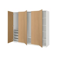 Ikea Beyaz Sağlam Kapaklı Gardırop 250x60x201 Cm