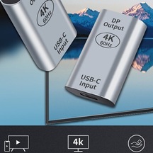 Ally Usb-C Input Dp Output 4K Dönüştürücü Adaptör 60H (483426872)-Gümüş