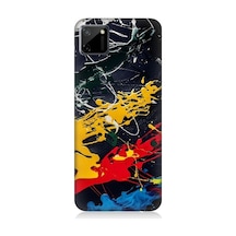 Realme C11 Uyumlu Renkli Boya Darbeleri Desenli Silikon Kılıf