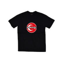 Stoned&Fame Unisex Siyah Kızılelma Baskılı T-shirt SIYAH