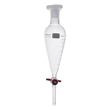 Borox Konik Tip Teflon Musluklu Tıpalı Hacim Ölçekli﻿﻿ Cam Ayırma Hunisi 100 ML