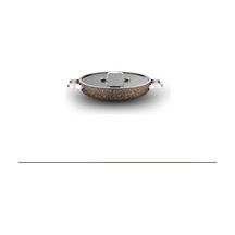 Brioni Stone Age Terra 24 Cm Kapaklı Sahan Sht-161 Kahverengi