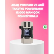 Mey Najmaddin Araç Hava Pompası Ve Akü Takviye Powerbank 12.000 Mah Çok Fonksiyonlu Najmaddin