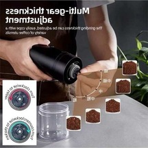 Ulzyvf Seramik Bıçaklı 15 Seviye Usb Şarjlı Kahve Değirmeni - Beyaz, Fırça Hediyeli/ Beyaz