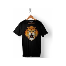 Kükreyen Aslan Kafası Head Lion Arslan Baskılı Tişört Unisex T-shirt 001