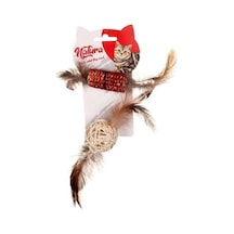 Natura PTC-005 Tüylü Diş Kaşıma ve Bambu Top Kedi Oyuncağı