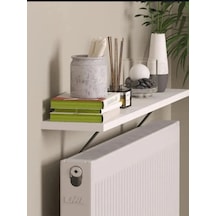 Dekoratif Doğal Ahşap Petek Üstü Montajsız Raf 100x15x4 Cm Montajsız Dresuar Ahşap