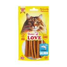 Yums - 209 - Love Kedi Ödülü Çubuk Somon Balıklı 10 Cm - Ece-umay - 50 Gr
