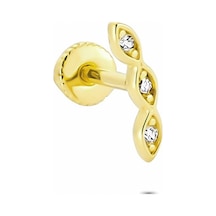 Glorria Altın Üç Taş Helix Piercing (540178392)