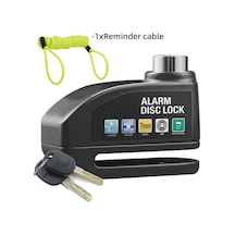 Motion003 Portatif Alarmlı Siyah Bisiklet Disk Fren Kilidi 7mm Basmalı Kilit Pimi Titreşim S