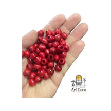 Kırmızı Ahşap Boncuk 10 Mm 200 Adet