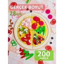 Keçe Pizza Oyun Seti Montessori Aktivite