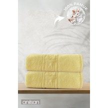 2'li Sarı Greek Banyo Havlusu - 70x140 Cm, 490 Gr, %100pamuk, Spa Ve Otel Havlusu Sarı