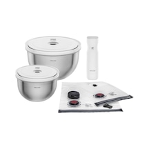 Zwıllıng Fresh & Save Bowls Vakumlu Saklama Kabı Başlangıç Seti Paslanmaz, Çelik, M/l, 9 Parça Çok Renkli