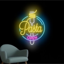 Pasta Open Yazılı Ve Şekilli Neon Tabela Çok Renkli