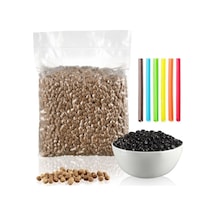 Ejder Ateşi 1 KG Tapyoka Incileri ve 25 Adet Kalın Pipet/Bubble Tea/Tapioca Pearls/Boba Tea/Bubble Tea