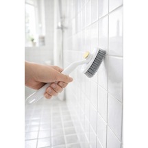 Cımbızlı Döner Başlıklı Çok Fonksiyonlu Derinlemesine Banyo Temizlik Fırçası Derz Arası Fayans Duşakabin Küvet Lavabo Gider Kapı Pencere Ray Köşe Detay Temizliği İçin Sert Kıllı Ergonomik Sap