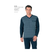 Pierre Cardin 6110 Erkek Kuzun Kollu V Yaka Pijama Takımı-lacivert Lacivert