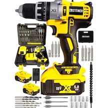 Steiner XR 58 V 5Ah Darbeli Li-ion Çift Akülü Şarjlı Vidalama Matkap + 30 Parça  Pro Usta Set